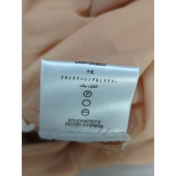 BCBGMAXAZRIA Pleated Skirt Nude Beige Textured A Line Mini Womens XS - Picture 10 of 11